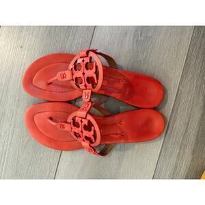 Well Loved Tory Burch Miller Sandal in Orange Sz 10